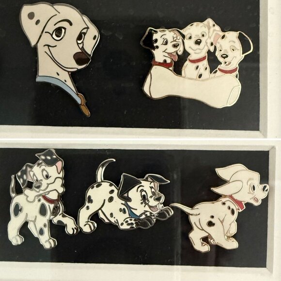 Framed Disney 101 Dalmatians Pin Collection Wall Art Over 40 Pins Display OOAK - Picture 8 of 15